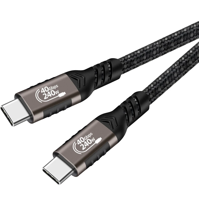 USB4 Data Cable Compatible with Thunderbolt 4/3 240W 5A Fast Charging 40Gbps Data Transfer Type C Cord 8K@60Hz for Macbook Pro