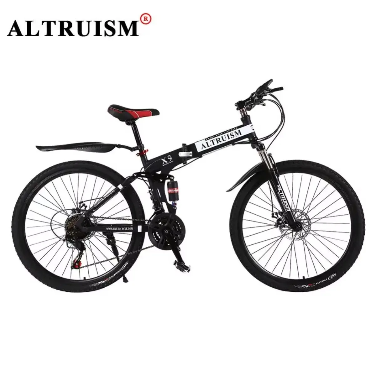 

26" Full Suspension Mountain Bike – 21-Speed Shimano, Mechanical Disc Brakes, Steel Frame | MTB for Riders 5'2"–6'1"