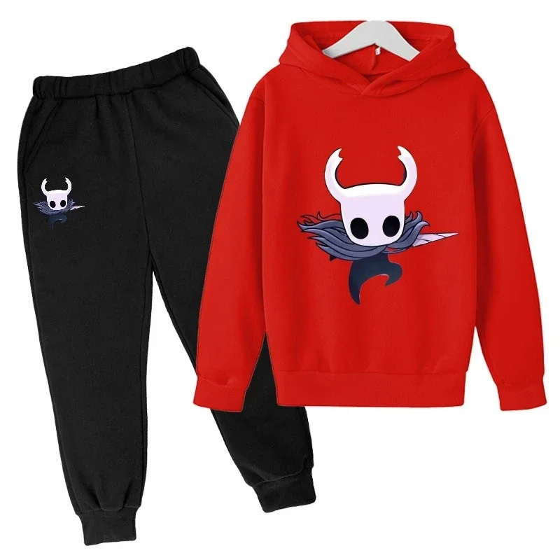 Game Hollow Knight Kids Hoodie+Pant Set Boys Girls Age 2-14 Anime Sweatshirts hoodie sets Hot Toddler Fabric Fashion Print Coat