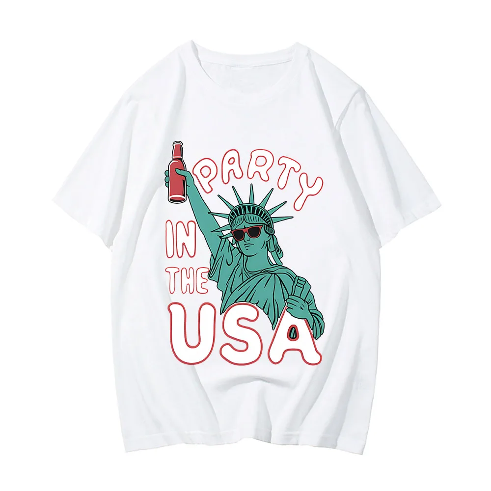 

Party in The USA T-shirt Graphic Printing Vintage Fashion Tee-shirt Short Sleeve Cotton Cartoon Tshirt Ropa Mujer O-neck Clothes