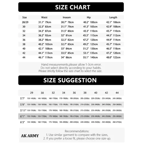 AKARMY Herrbyxor med cargo, militär, kamouflage, stridsbyxor, arbetsbyxor med 8 fickor (utan bälte) 8 best sales 8-ficks cargobyxor - №5