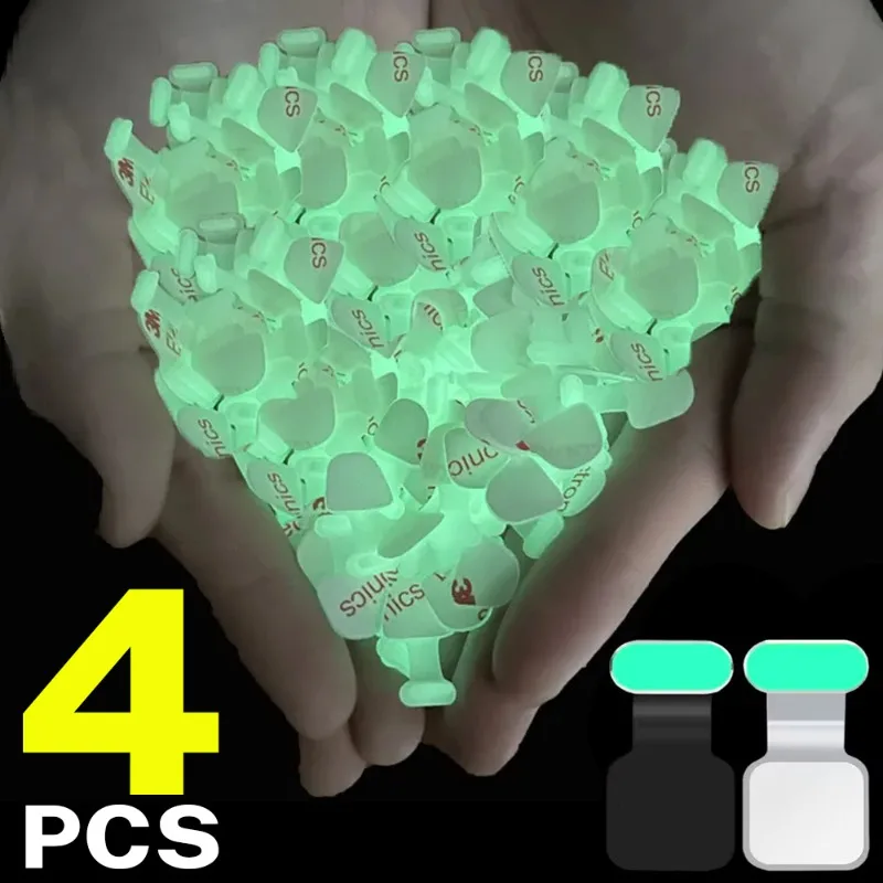 

Светящиеся пылезащитные заглушки USB-C для зарядного порта, защитные колпачки, пылезащитная заглушка для iPhone 16 15 Pro Max Samsung S25 Xiaomi 15