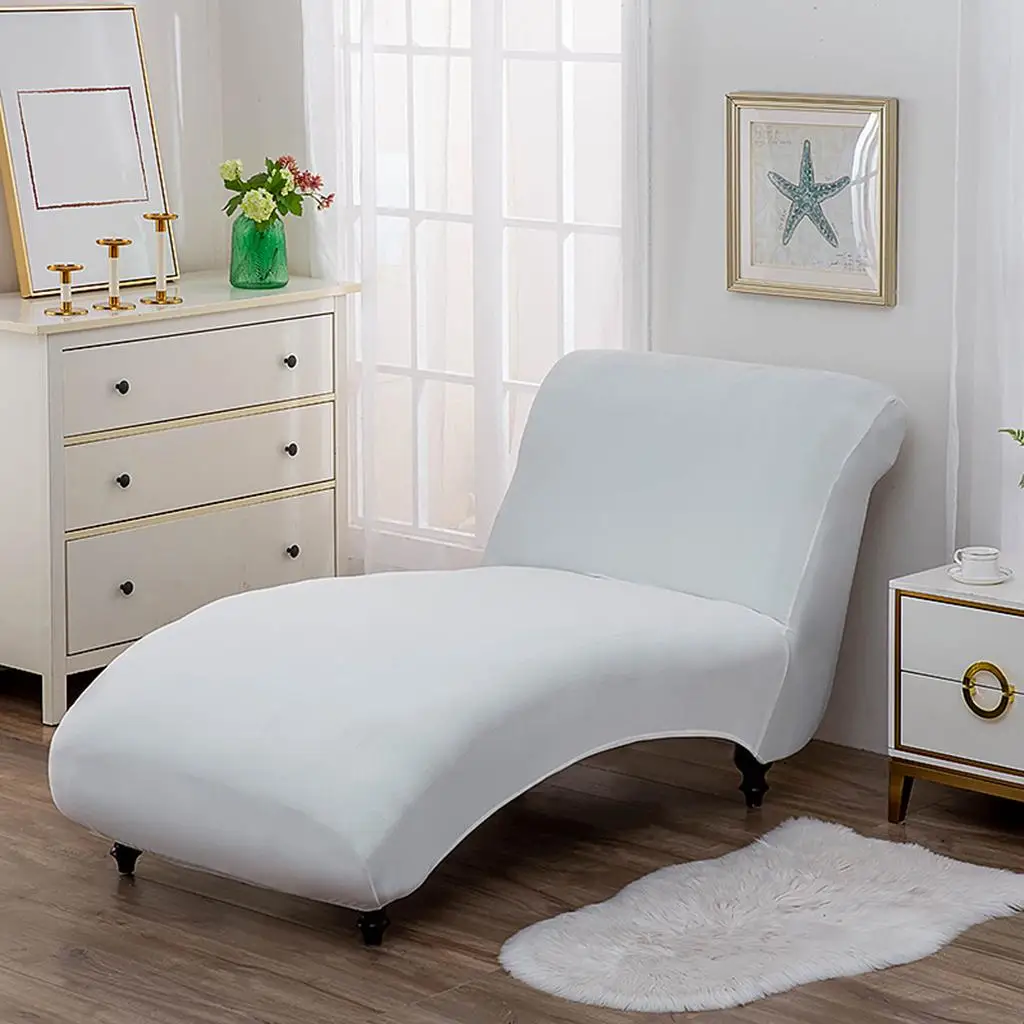 Chaise Lounge Slipcover Furniture Cover High Stretch Polyester Non Slip Seat Protector for Indoor Chaise Longue Sofa Home Decor