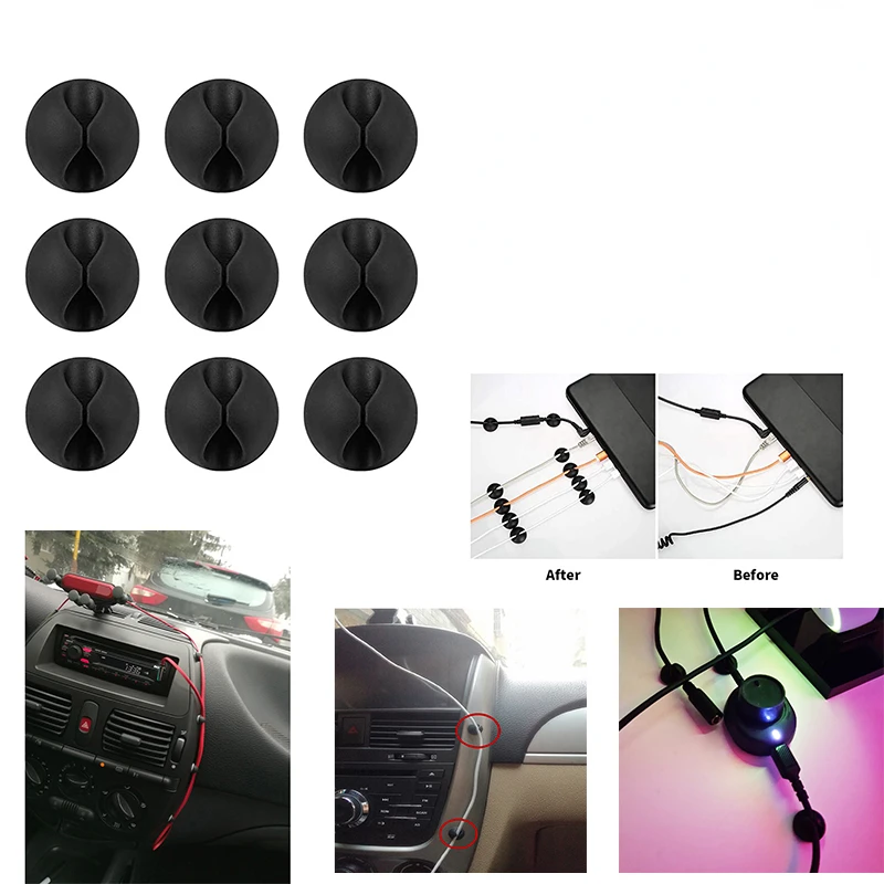 

High Quality Car Wire Tie Clip Fixer Organizer Clamp Cord Cable For Porsche Cayenne Accessories Tiguan Accessories Volkswagen
