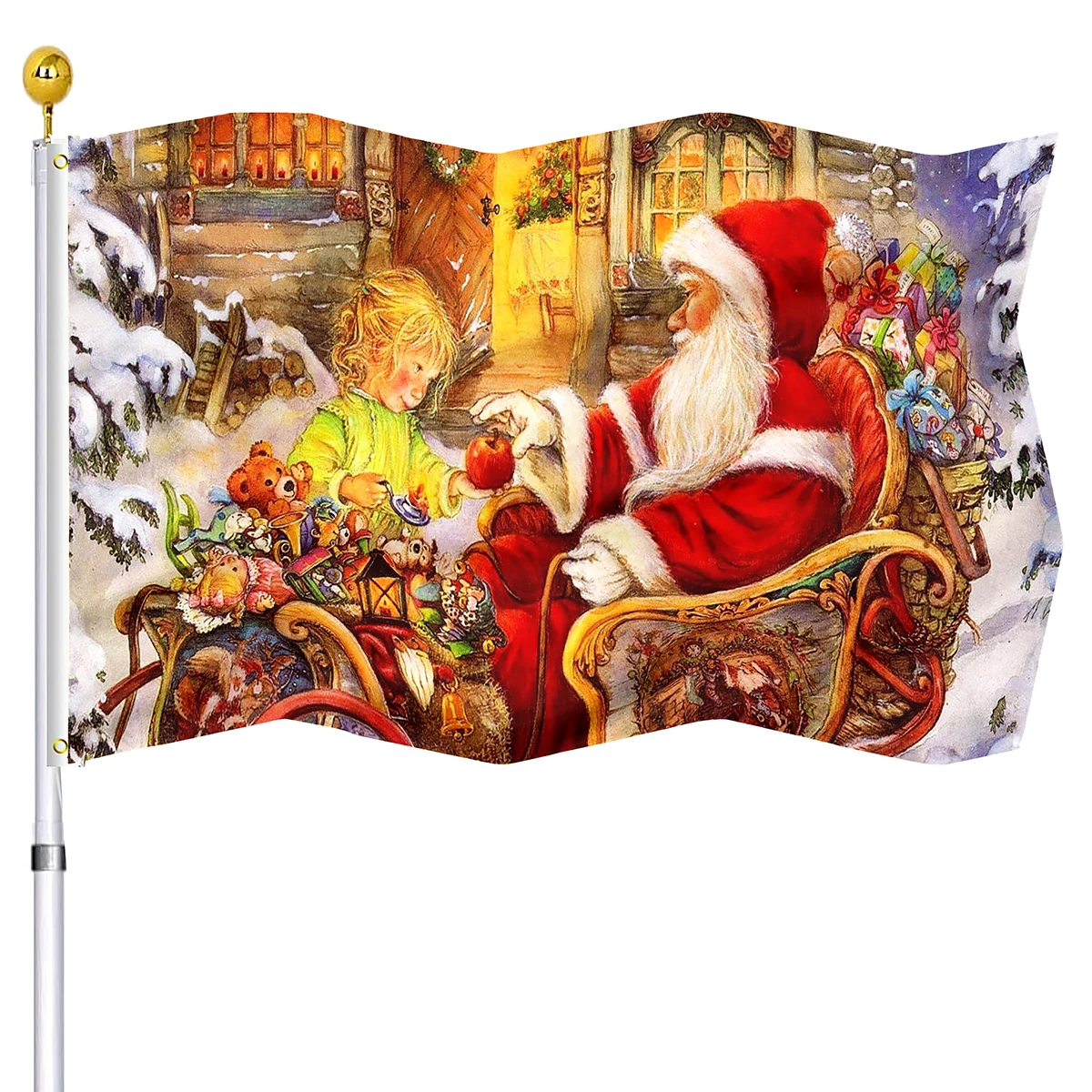 Christmas Flag Xmas Tree and S - Kids Outdoor Treehouse recension och pris