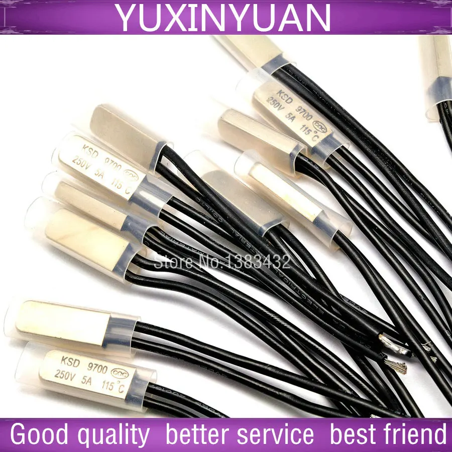 Interruttore di controllo della temperatura KSD9700 115 gradi normalmente chiuso protezione termica/regolatore di temperatura 5 a/250 v 10 PZ/LOTTO