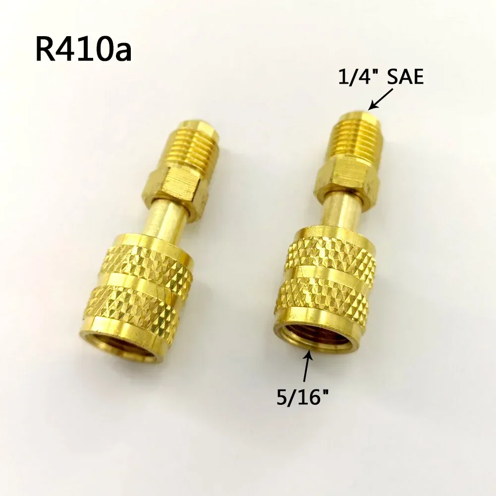 1Set Adaptor AC Jantan 5/16 "SAE Betina 1/4" SAE untuk Adaptor R410 /R32 Aksesori Fluorida Perbaikan AC