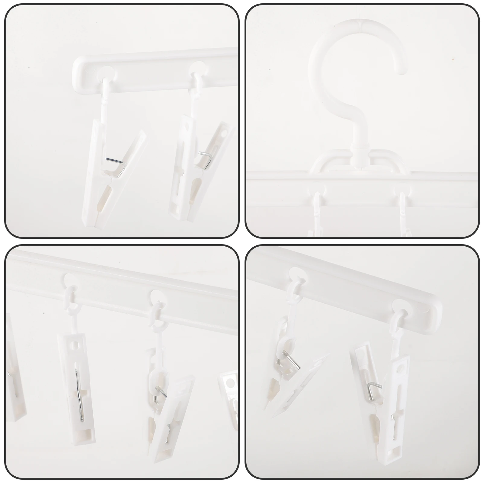 

Portable Underwear Drying Rack Socks Clips Windproof Holder Multi Purpose Hanger White Baby Clothes Storage Hat ganizer Non