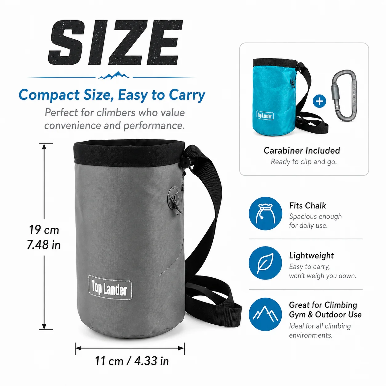 กระเป๋าใส่ชอล์กสำหรับปีนเขาพร้ - Chalk Bag Bouldering บทวิจารณ์และราคา