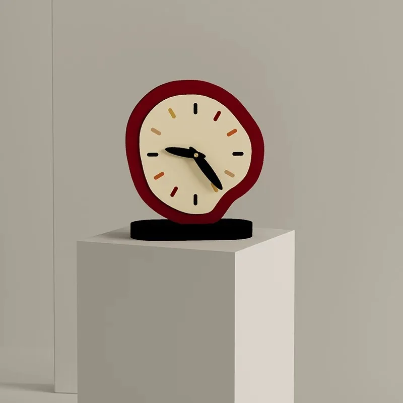 Living room table pendulum desktop clock creative simple desktop clock ornament high value art bedroom silent bedside clock