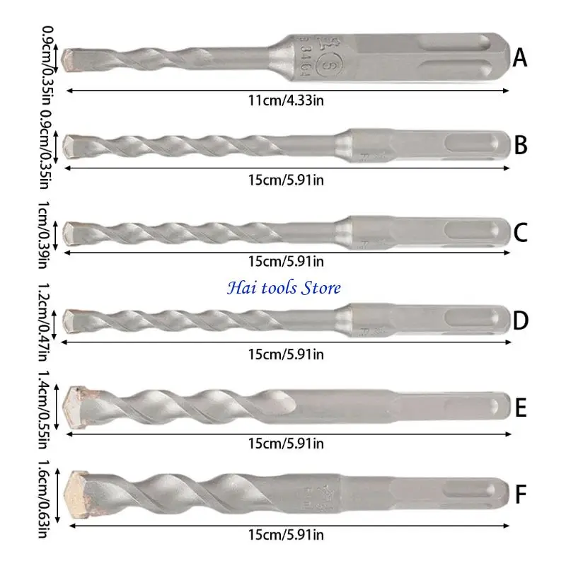X37E Martelli a resistenza industriale Punta da trapano Martelli elettrici Punta da trapano Muro cemento