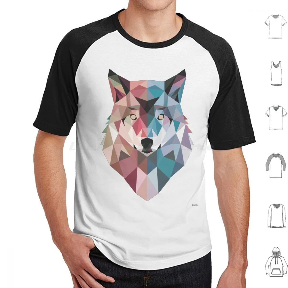 Geowolf T Shirt Men Women Kids 6Xl Wolf Wolves Animals Nature Geometric Geometric Art Vector Geo Dinomike