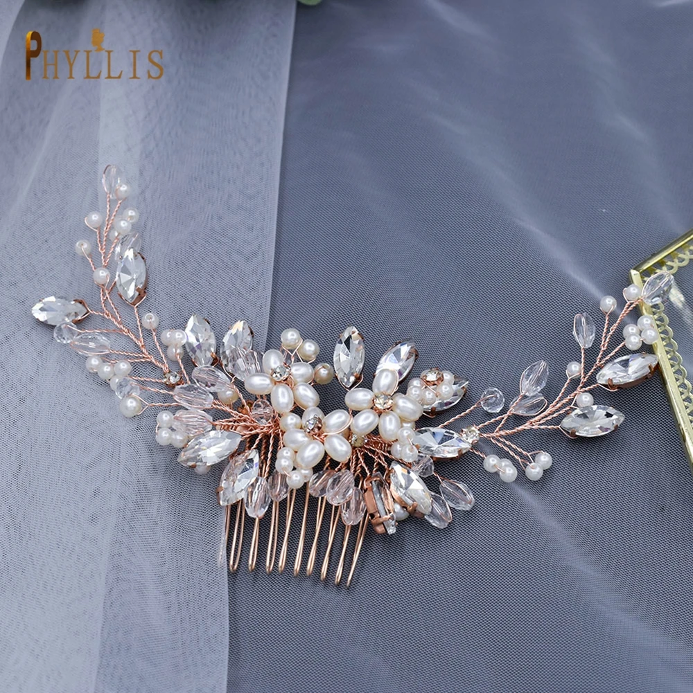 Peine de pelo de boda A33 para mujer, Tiara elegante, tocado de novia, diamantes de imitación de lujo, accesorios nupciales de boda, venta al por mayor