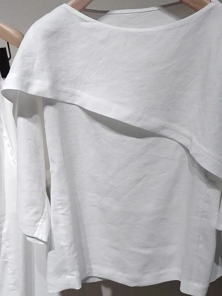 تي شيرت نسائي فضفاض مستدير Sle أبيض أساسي صيفي النسخة الكورية مستقيم قطع ort Sve اللون