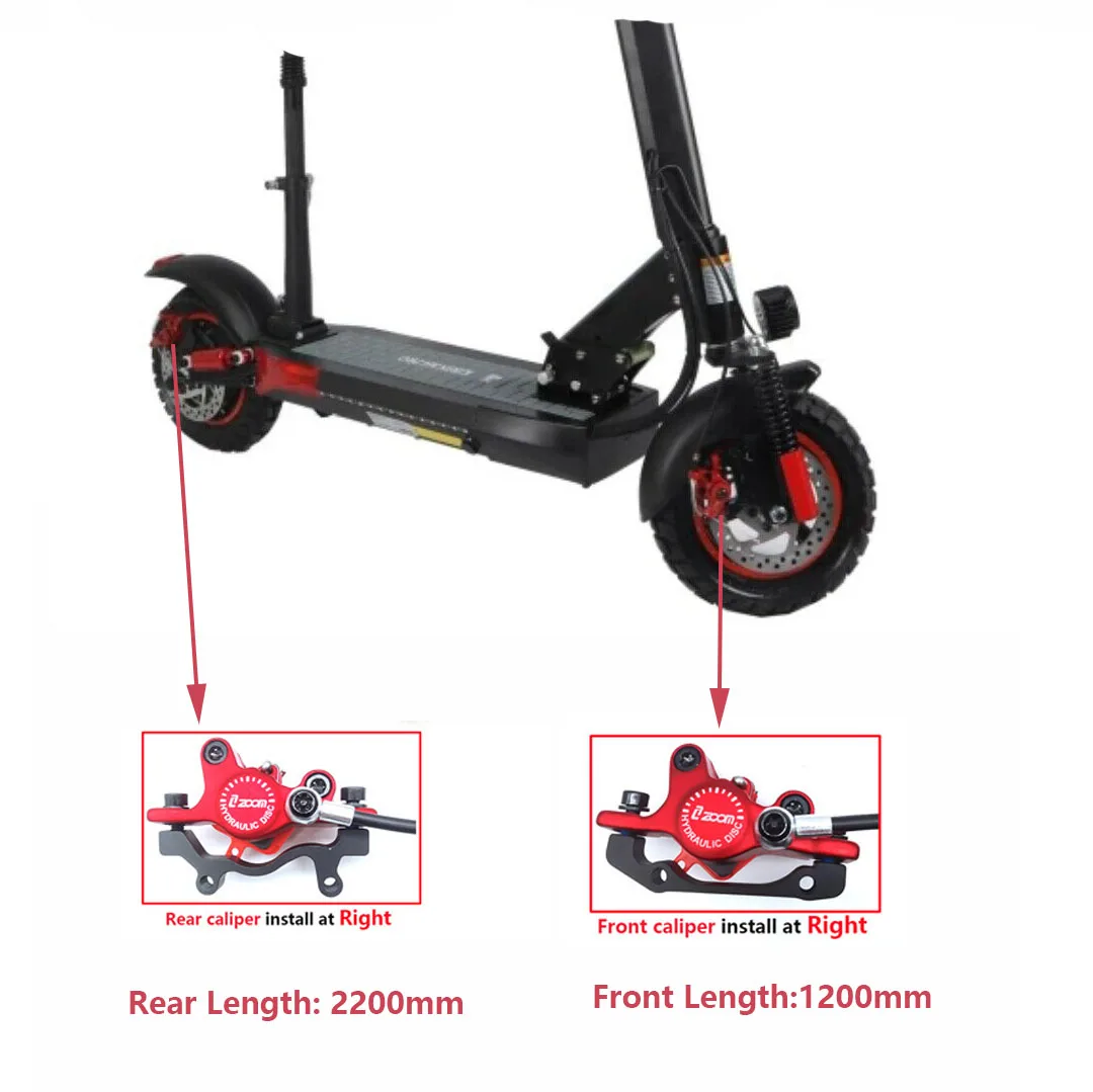 Zoom Electric Scooter Hydraulic Disc Brake Power-Off Cut Off W Rotor For Kugoo G2 Pro M4 M5 Langfeite L8 Kaabo caliper Right