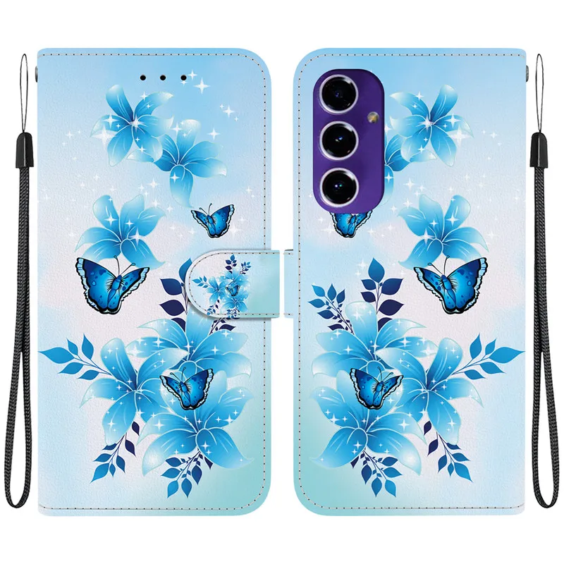 A36 Flip Wallet Leather Case For Samsung Galaxy A36 A56 A26 A16 5G A06 4G A366B A165F Cover Cases Magnetic Stand Cute 3D Pattern