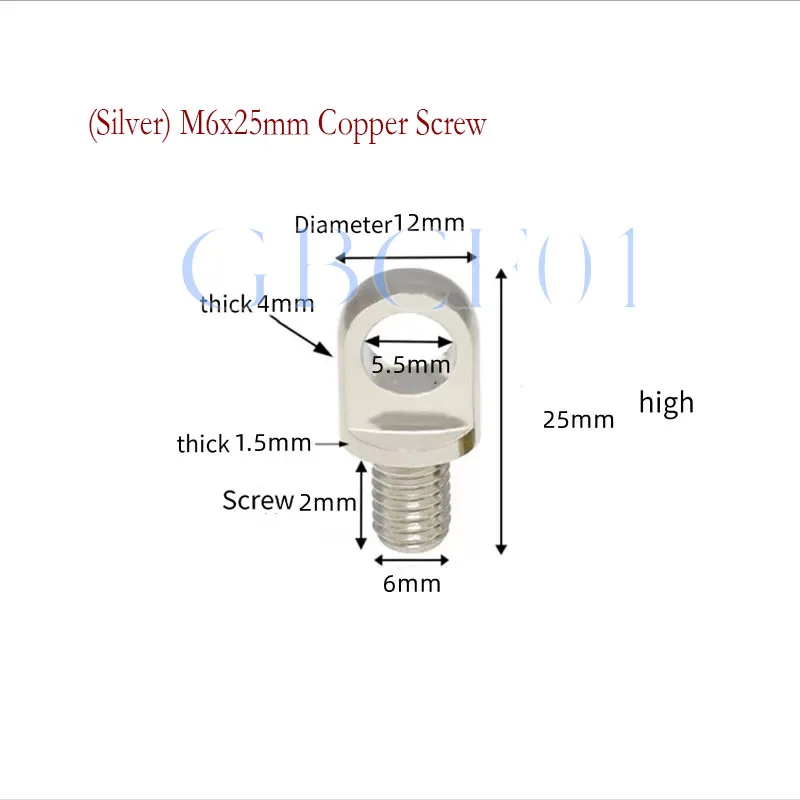 Copper Lifting Ring Eye Bolt M4-M5-M6-M8 Brass Ear Screw for Wire Rope Plant Light  Drone Suspension DIY Hardware 7mm-30mm