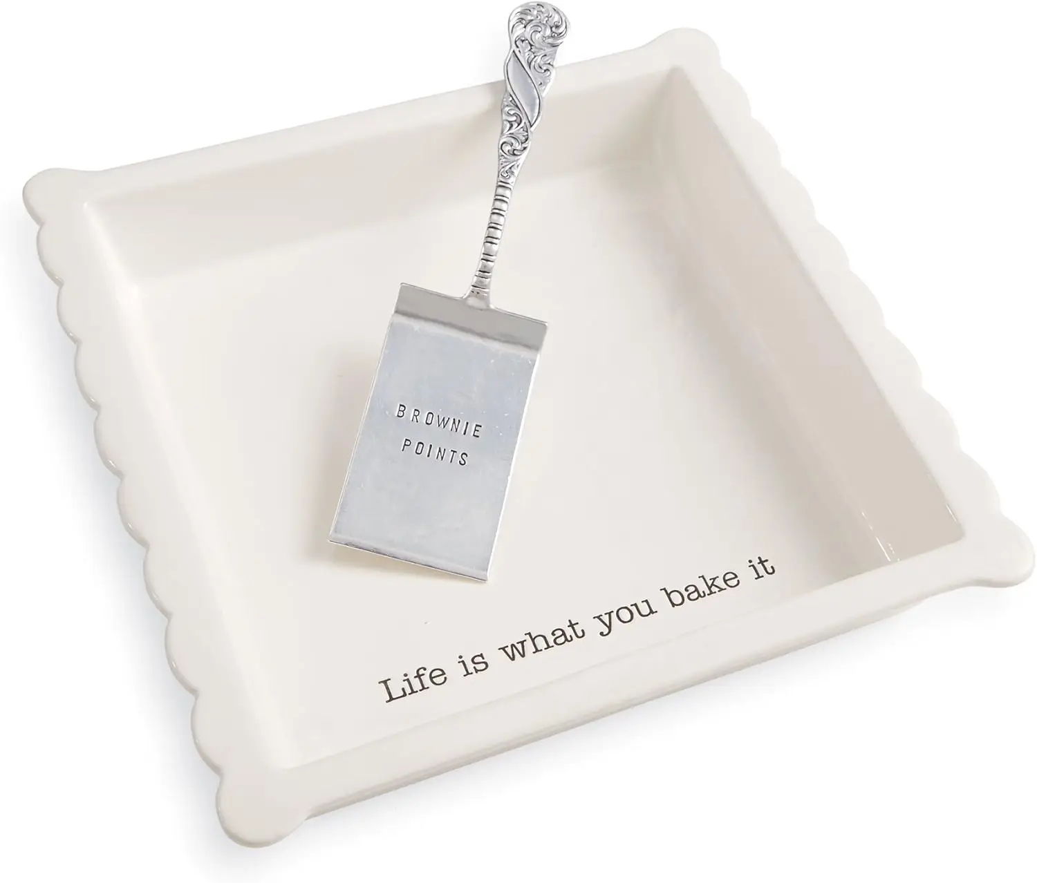 

Ceramic Brownie Baking Set with Vintage Server, Oven and Dishwasher Safe