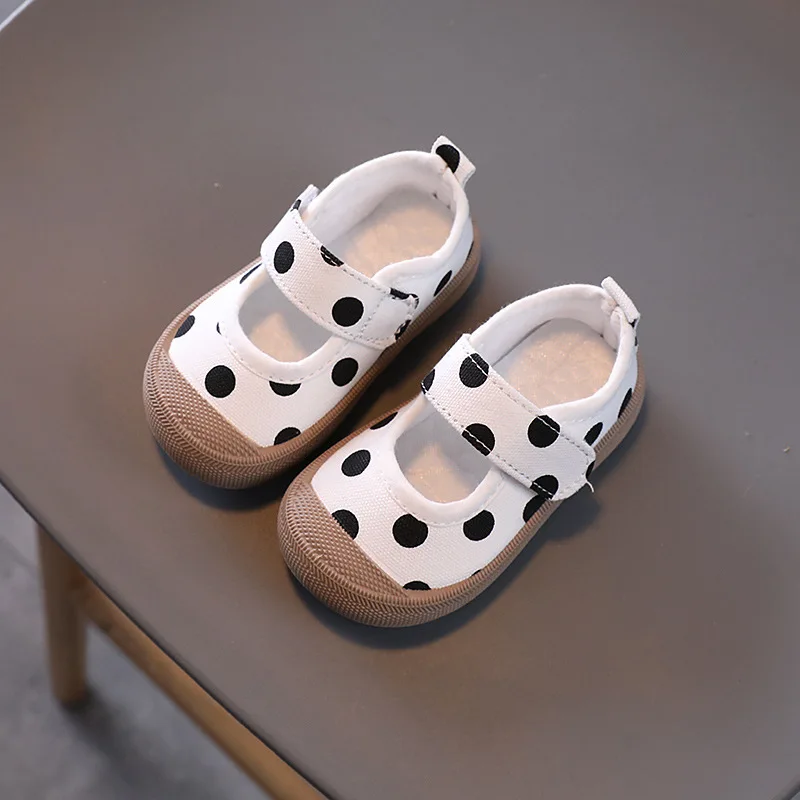 Newborn Walking Shoes Boys Girls Baby Shoes Soft-Sole Non-slip Gingham Simple Canvas Casual 4-colors Toddler First Walkers Shoes