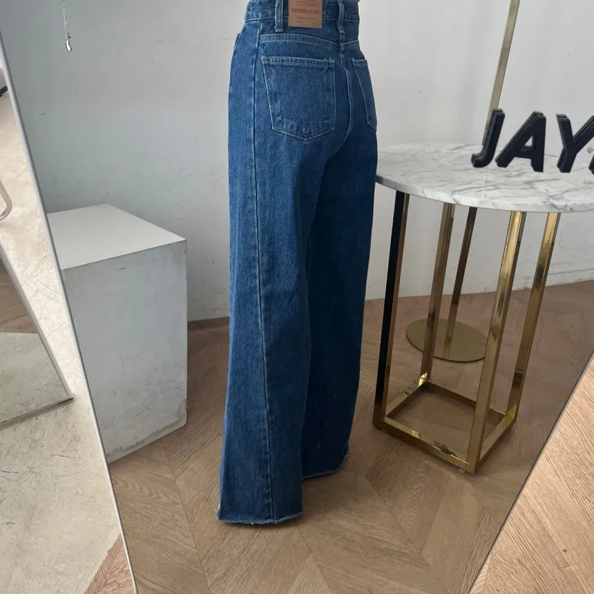 Dark Blue Baggy Jeans for Women Streetwear High Waist Wide Leg Pants Denim Korean Fashion Chic Loose Style Jean Mom