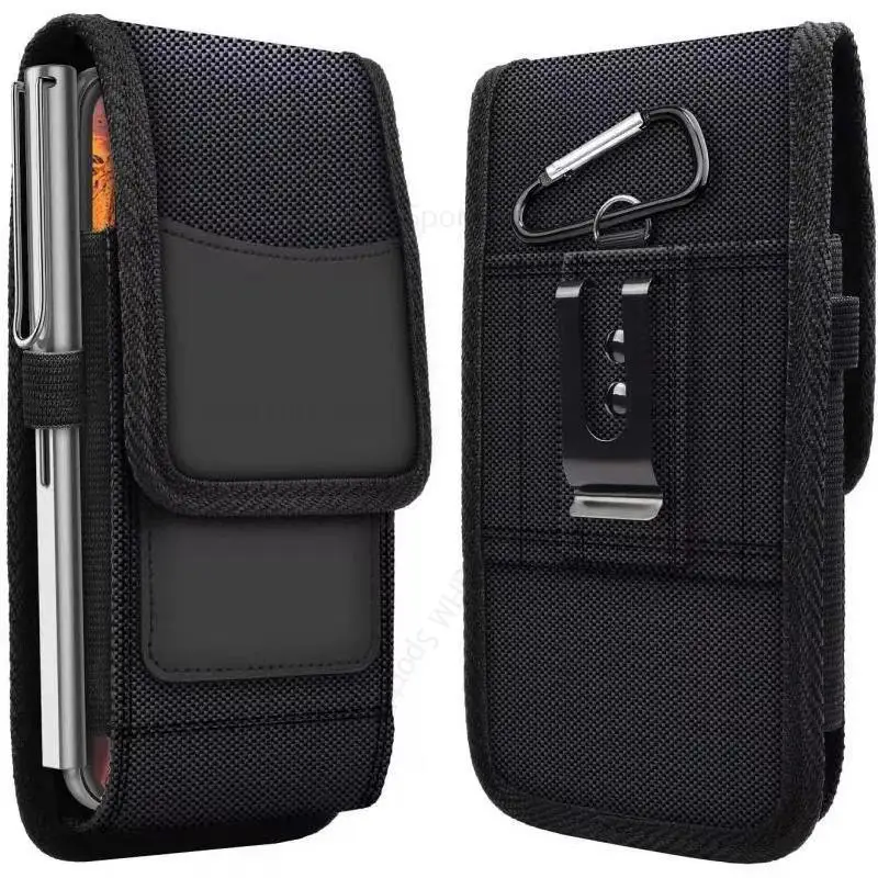 

Phone Pouch Waist Bag For Samsung S24 Ultra S23FE Oxford Cloth Wallet Flip Leather Case For Galaxy S23 Ultra S22 S21 S20 S10 S9