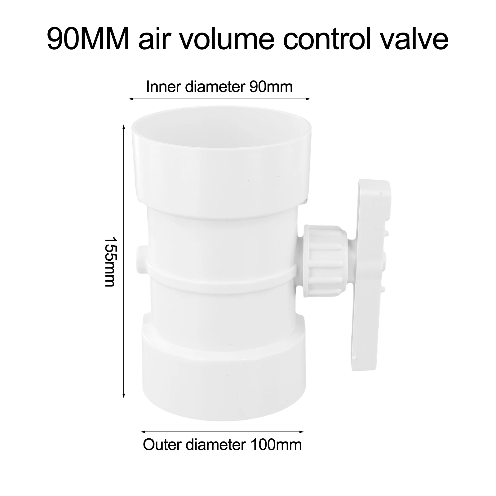 PVC Air Volume Control Valve with Manual Operation Designed for Exhaust Duct Airflow Regulation and Volume Stop Control