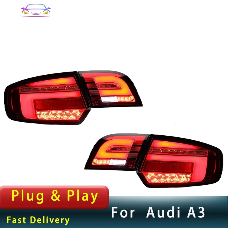 Car Tail Light For Audi A3 2003-2012 Upgrade New Brake Reverse Dynamic Turn Signal Light Rear Tail Lamp Assembly