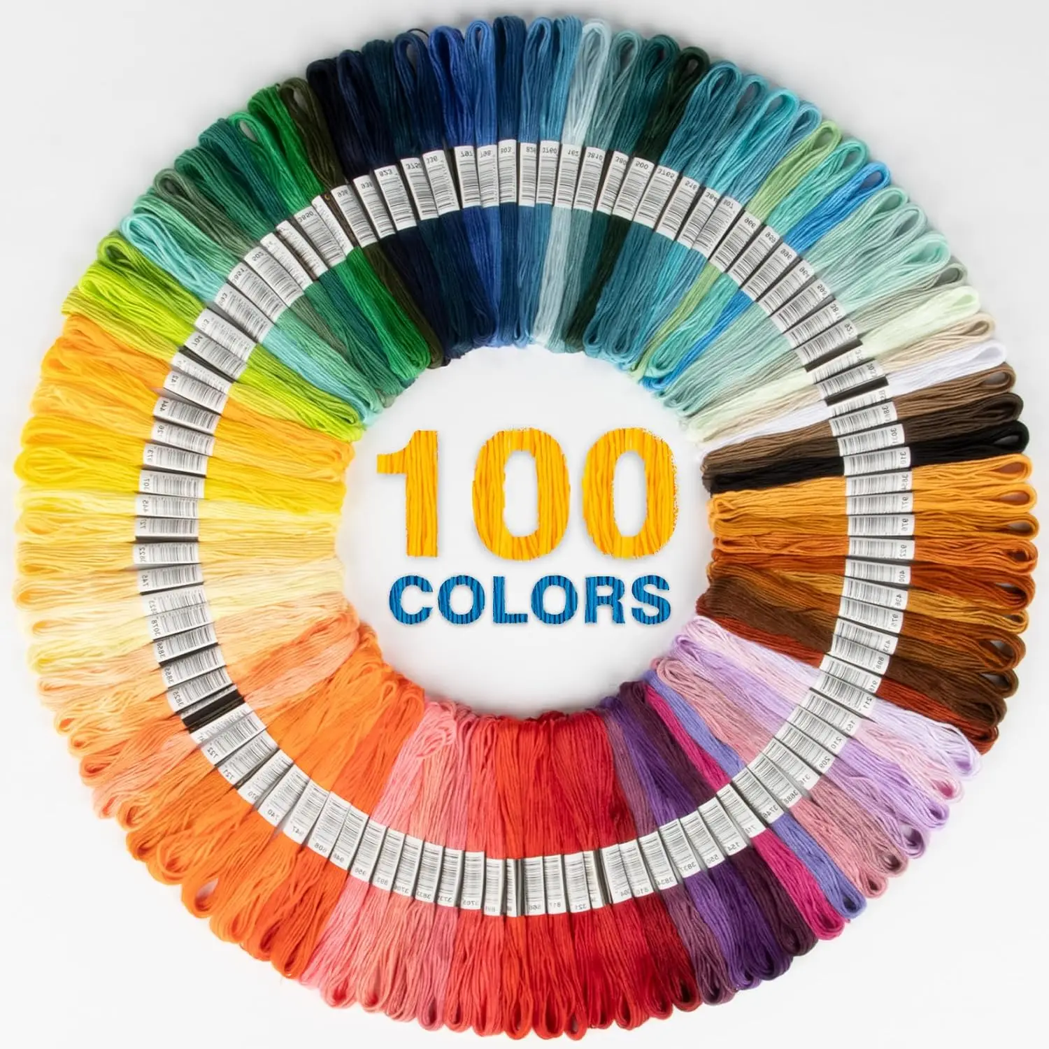 100 Colour Embroidery Thread -  Embroidery Floss Bulk Hand Embroidery Thread Variegated Embroidery Floss Cross Stitch Thread Cre