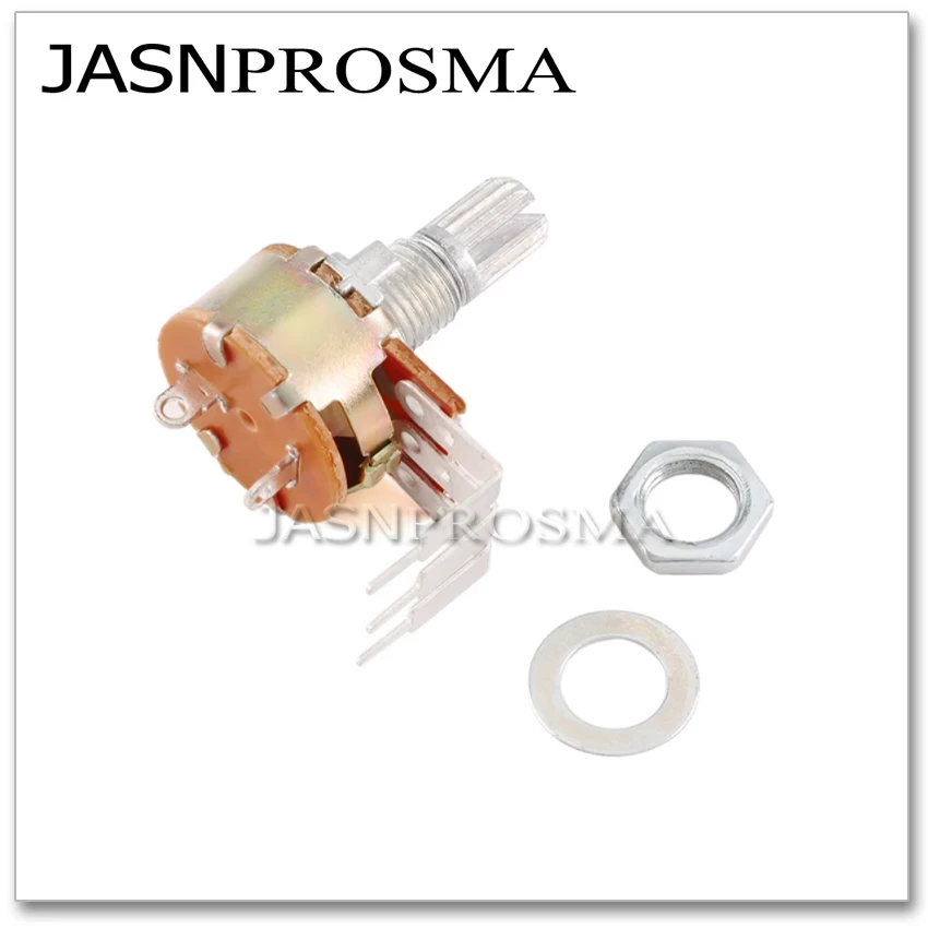 JASNPROSMA WH148 With switch 100PCS 3PIN 15MM B5K B10K B50K B100K B500K 5K 10K 50K 100K 500K potentiometer Large Bend foot 148