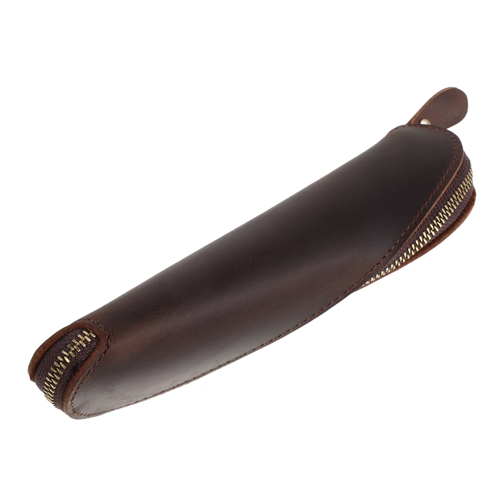 Vintage Pencil Case Portable Pen Pouch Organizer Slim Stationery Storage Zipper Small Pencil Pouch for Men Women