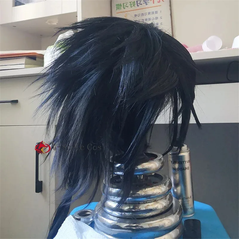 

aaa12 3High Quality Anime Wigs L Cos Mens L.Lawliet Heat Resistant Pelucas Cosplay Costume Hair + Wig Cap