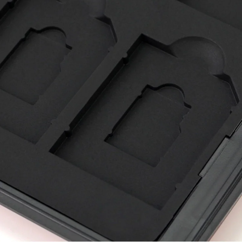 Memory Card Storage Box Hard Wearing Anti Scratch Waterproof Aluminum Storage Card Carrying Case Black