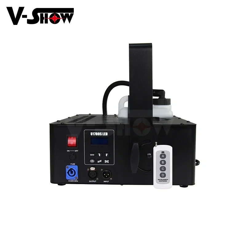 DMX Vertical Fog Wedding Spray Fogger Machine LED 1700W Stage Smoke Machine Remote Control Bar Show Party Performance