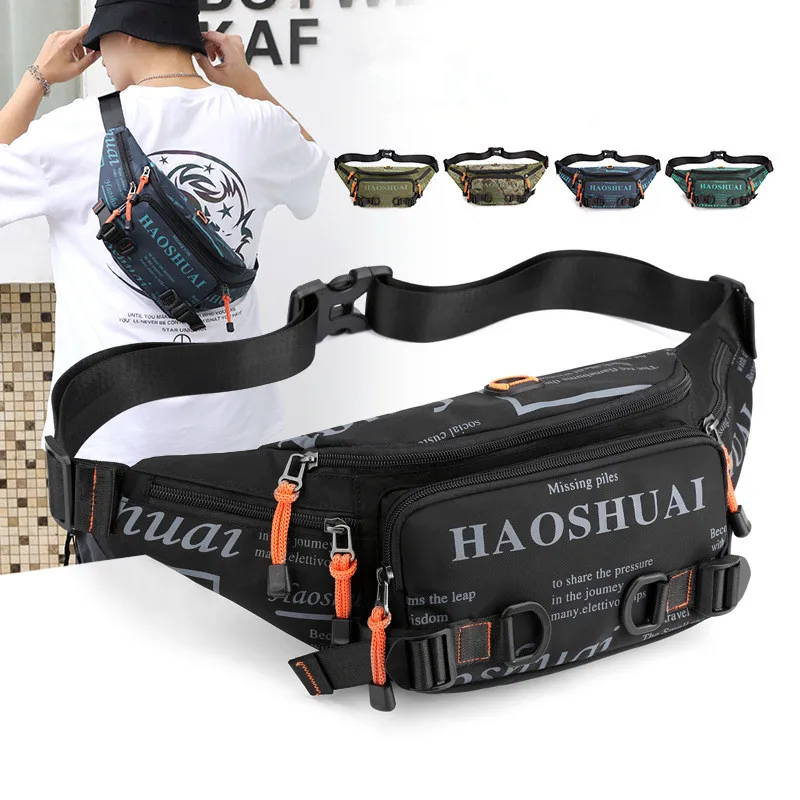 

Outdoor Waist Bag Waterproof Waist Bum Bag Running Jogging Belt Pouch Zip Fanny Pack Mobile Phone Bag Nylon Chest Bag