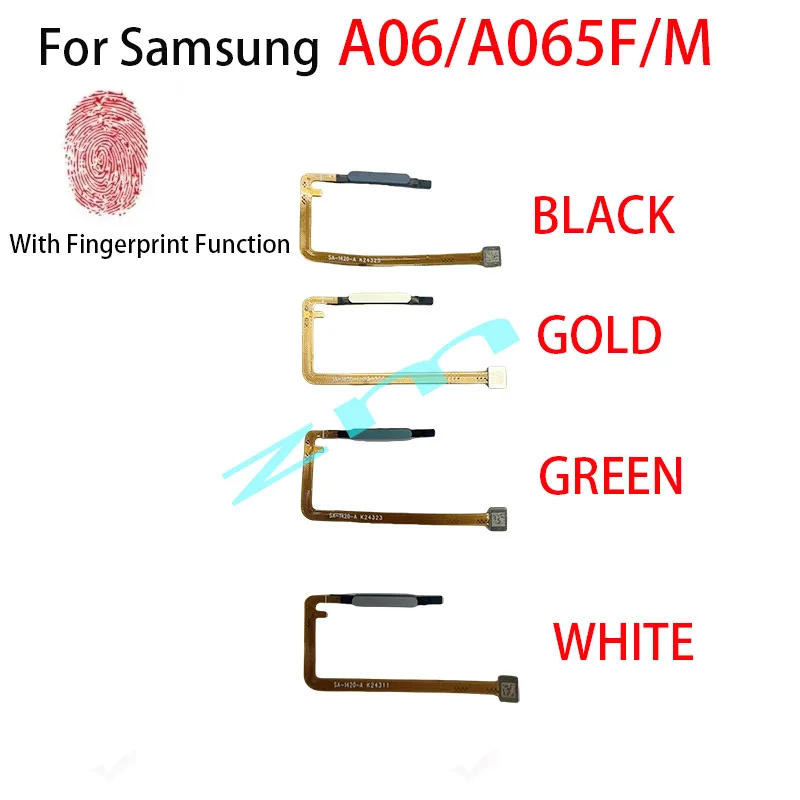 For Samsung Galaxy A06 4G A065F A16 5G A166P A165F Power ON OFFHome Button Side Key Fingerprint Touch lD FlexCable Repair Parts