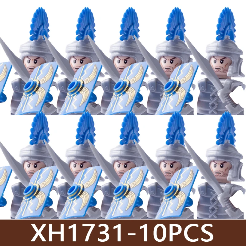 Mittelalterliche Militärfiguren Römischer Soldat Bausteine Burg Ritter Kreuzfahrer Kommandant Wikinger Ägyptischer Krieger Bausteine Spielzeug Geschenke