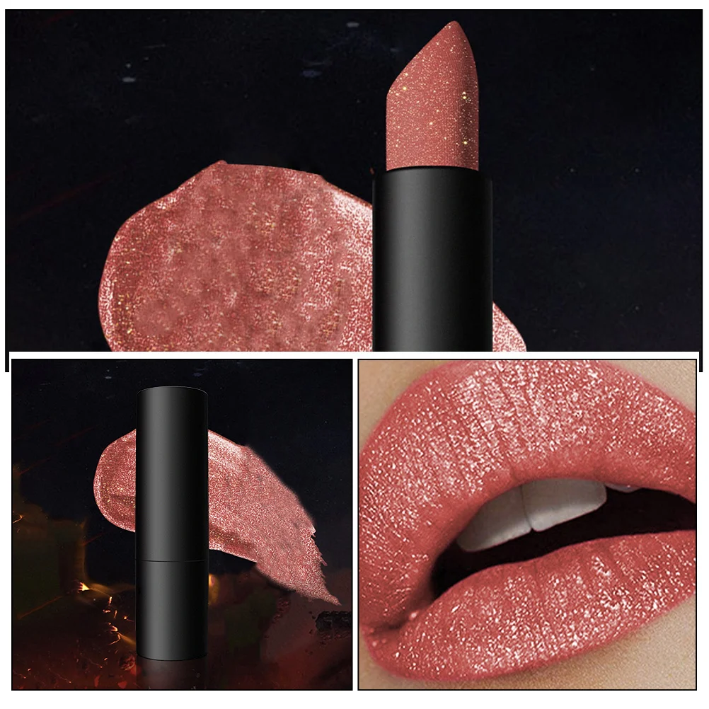 Halloween Lipstick Set Glitter Infused Shine Long Wear Waterproof Vibrant Color Halloween Makeup for Women Lip Gloss Kit