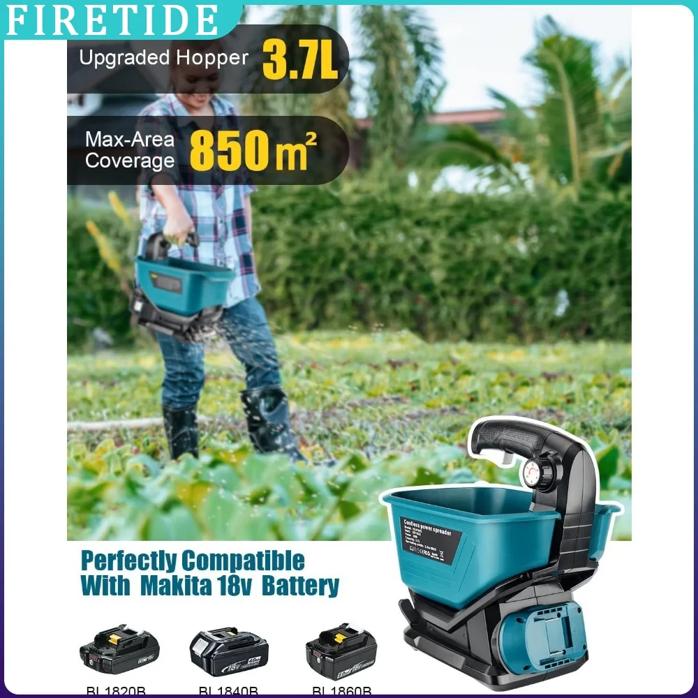 Seed Spreader for 18v Battery,Handheld Fertilizer Spreader for Lawns,Available Year-Round,Grass Seeds(Battery Not Included)