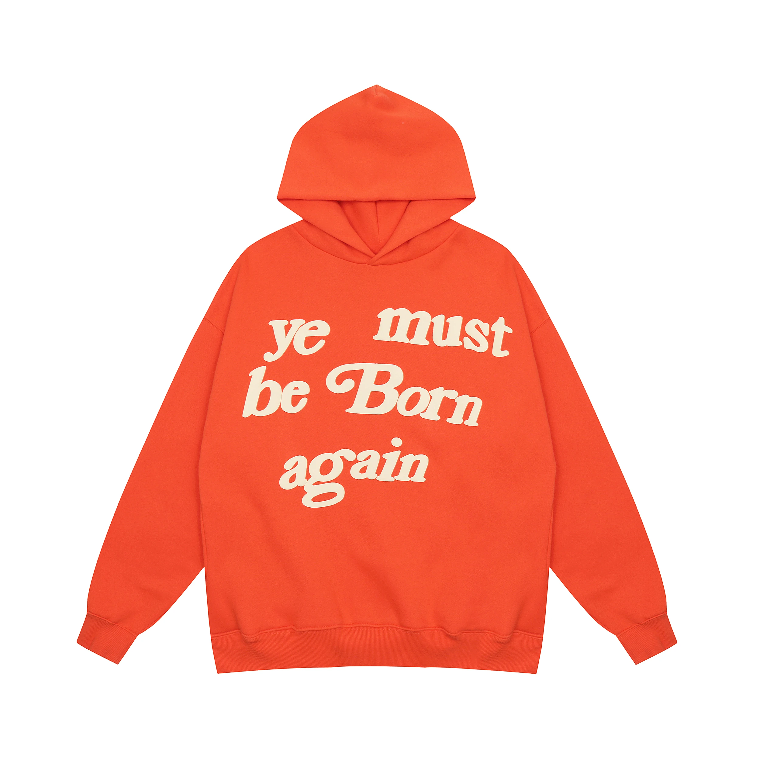 2023fw Orange Ye Must Be Born Again Hoody Men Women 1:1 Kanye West CPFM Hoodie Hip Hop Ye Pullovers Oversize Sweatshirts