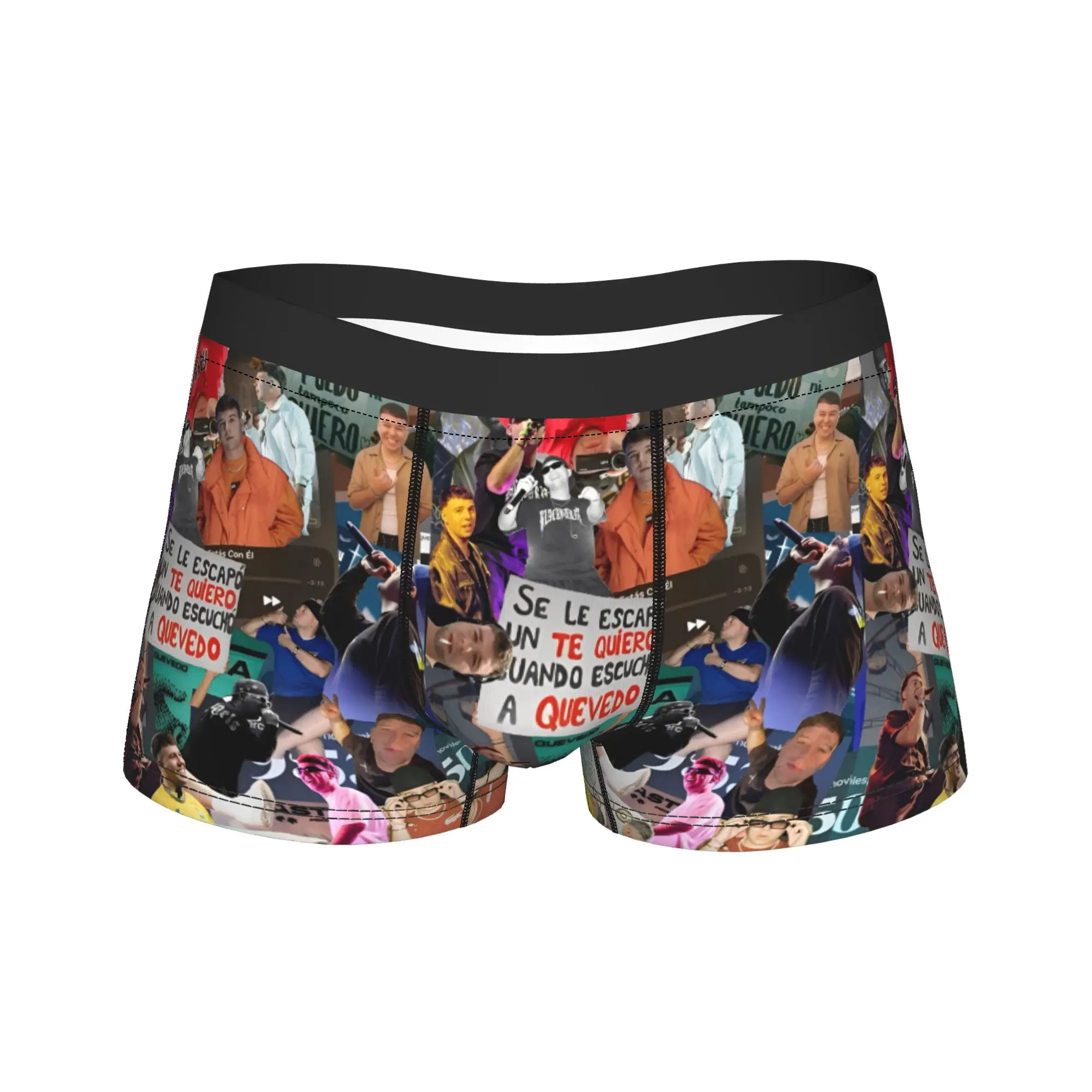 

Rapper Quevedo Spanish Singer Boxer Brief Underwear High Quality Men's Breathable Boxershorts Design Plus Size Panties