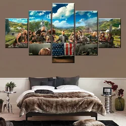 No Framed Canvas 5Pcs Game Far Cry 5 Key Wall Art Posters Pictures Home Decor Paintings Decorations