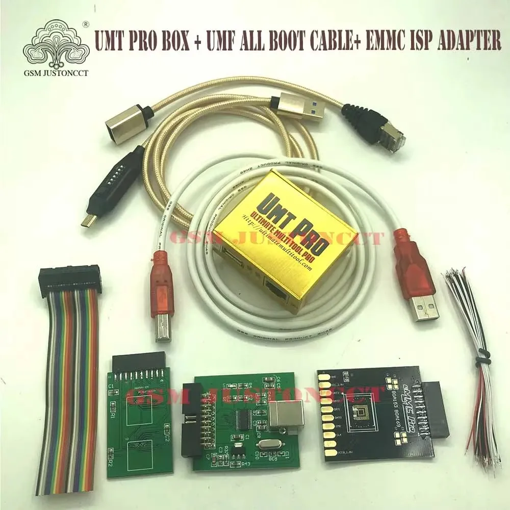 New Edition UMT Pro2 BOX /Ultimate Multi Tool UMT+Avb 2in1 BOX with UMF + USB Cable + UMT eMMC ISP Adapters Tool 5 in 1