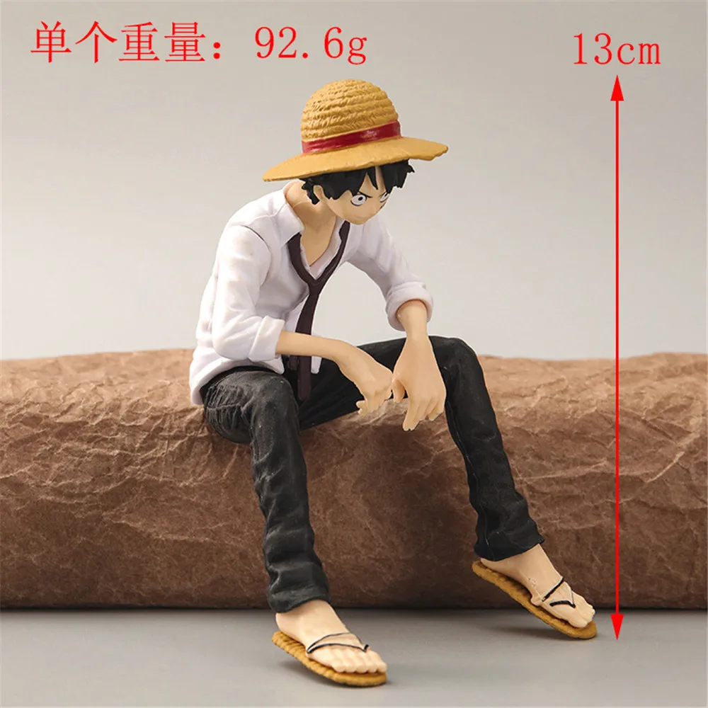 13Cm Anime Een Stuk Monkey D. Luffy Strohoed Pvc Action Figure Collectible Pop Beeldje Model Speelgoed Kinderen Geschenken
