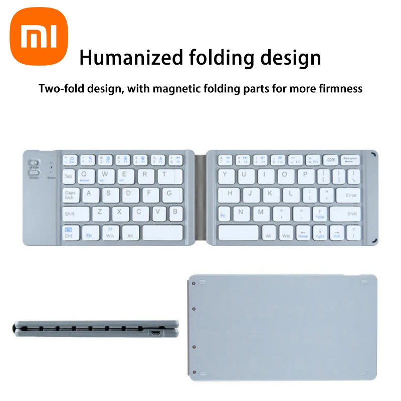 Xiaomi Two Fold Wireless Bluetooth Keyboard Touchpad For Ios Android Windows Office Mini Wireless Keyboard Storage Universal