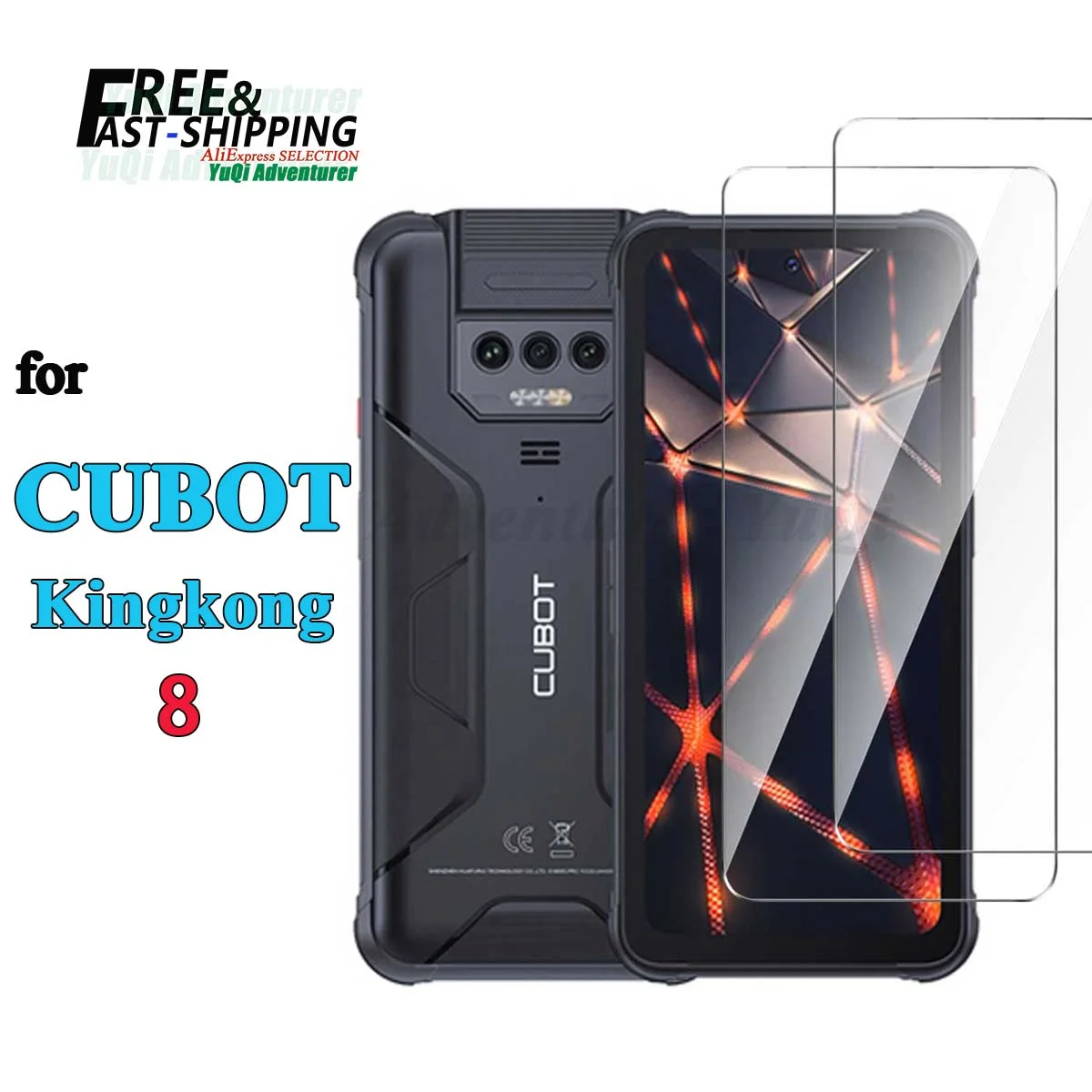 Screen Protector For CUBOT Kingkong 8 Tempered Glass High Aluminum 9H Clear Transparent Case Friendly