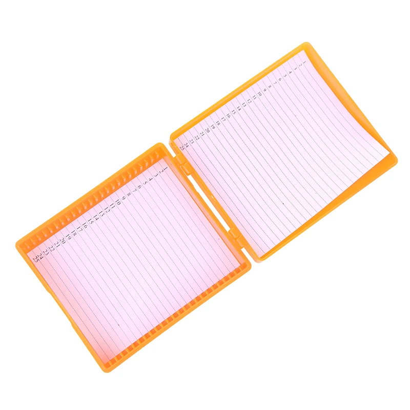 Multipurpose Plastic Case for Microscope Slides with 4 Colors; 25pcs Glass Slide Box for Biological Specimens