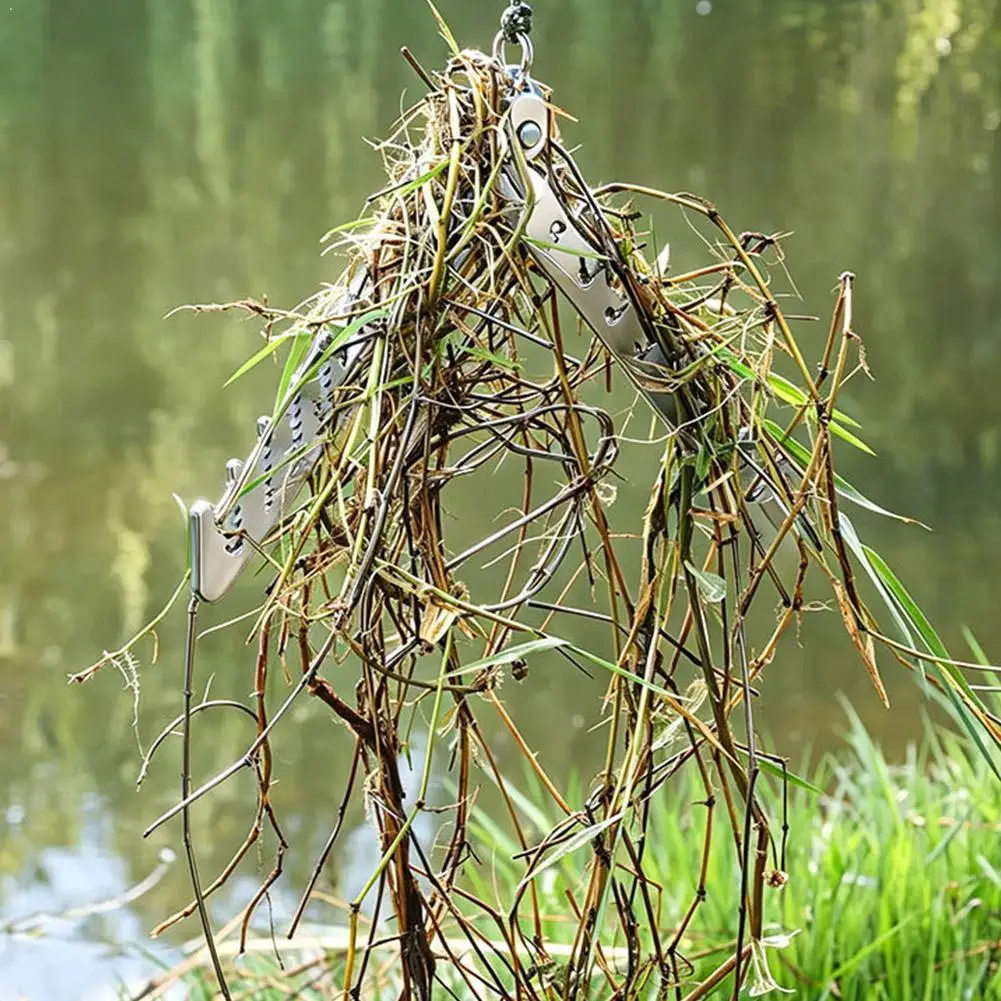 Foldable Aquatic Plants Grass Cutter Weeder 20m Rope Water Weeds Remover For Lake Pond Pool Boat Canoe Fishing