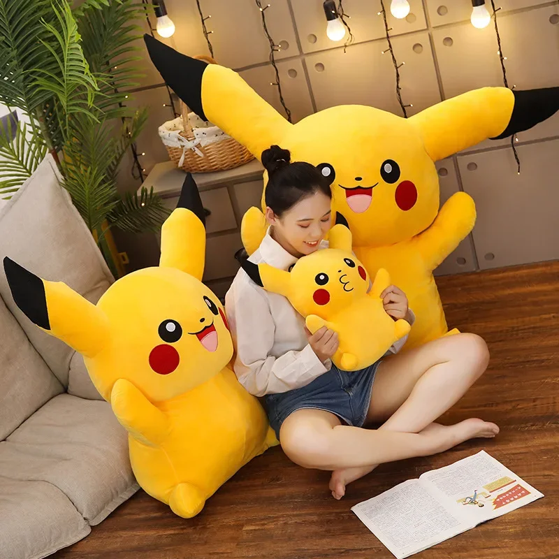 Pokemon Pikachu Plush Doll Kawaii Animal Plushie Large Toy 40/80cm Pokémon Soft Plush Stuffed Pillow Christmas Gift for Children