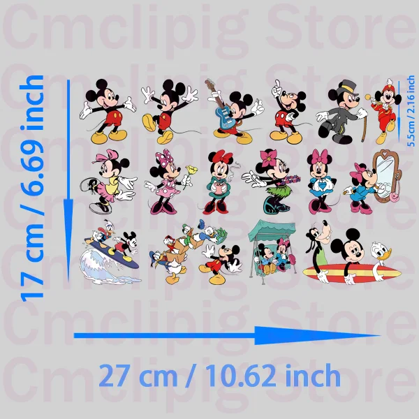 Mickey Mouse custom patch Minnie Mouse thermo-stickers for children iron on transfer DIY Sewing Decoration