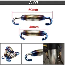 Stainless Steel Exhaust Pipe Springs Titanium Silencers Colored Exhaust Pipe Connector Double Hooks Motorcycle Spring